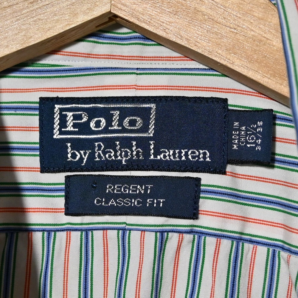 Polo Ralph Lauren Button Down Shirt Mens Regent Classic Fit 16.5 34/35 Multi - Picture 3 of 7